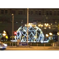甘肃广场不锈钢灯光雕塑 承接景观工程雕塑加工