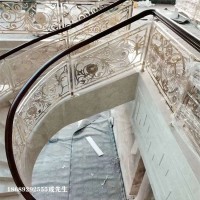 舟山铜艺浮雕楼梯扶手造型有了中式风格气息