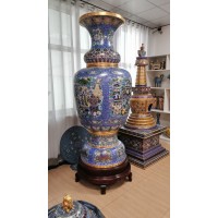 景泰蓝工厂工艺品摆件 景泰蓝厂家 纯手工制作 紫铜胎工艺 高温烧制而成_图片