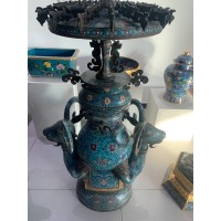 景泰蓝工厂 景泰蓝工艺品 景泰蓝厂家 景泰蓝家具 紫铜胎工艺 高温烧制而成_图片