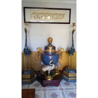 景泰蓝工厂加工工艺品摆件 景泰蓝厂家 纯手工制作 紫铜胎工艺 高温烧制而成_图片