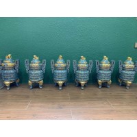 景泰蓝工厂加工工艺品摆件 景泰蓝厂家 纯手工制作 紫铜胎工艺 高温烧制而成_图片