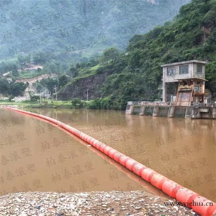 河流自动升降塑料浮漂 水面杂物拦浮子 圆柱形浮条