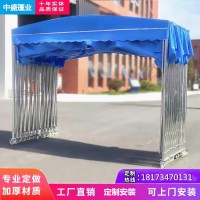 无锡大型移动仓库推拉蓬停车遮阳棚宵夜大排档烧烤帐篷活动伸缩式雨棚_图片